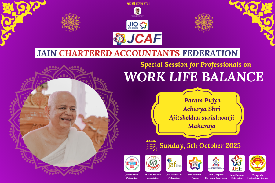 A Special session with Param Pujya Acharya Shri Ajitshekharsurishwarji Maharaja