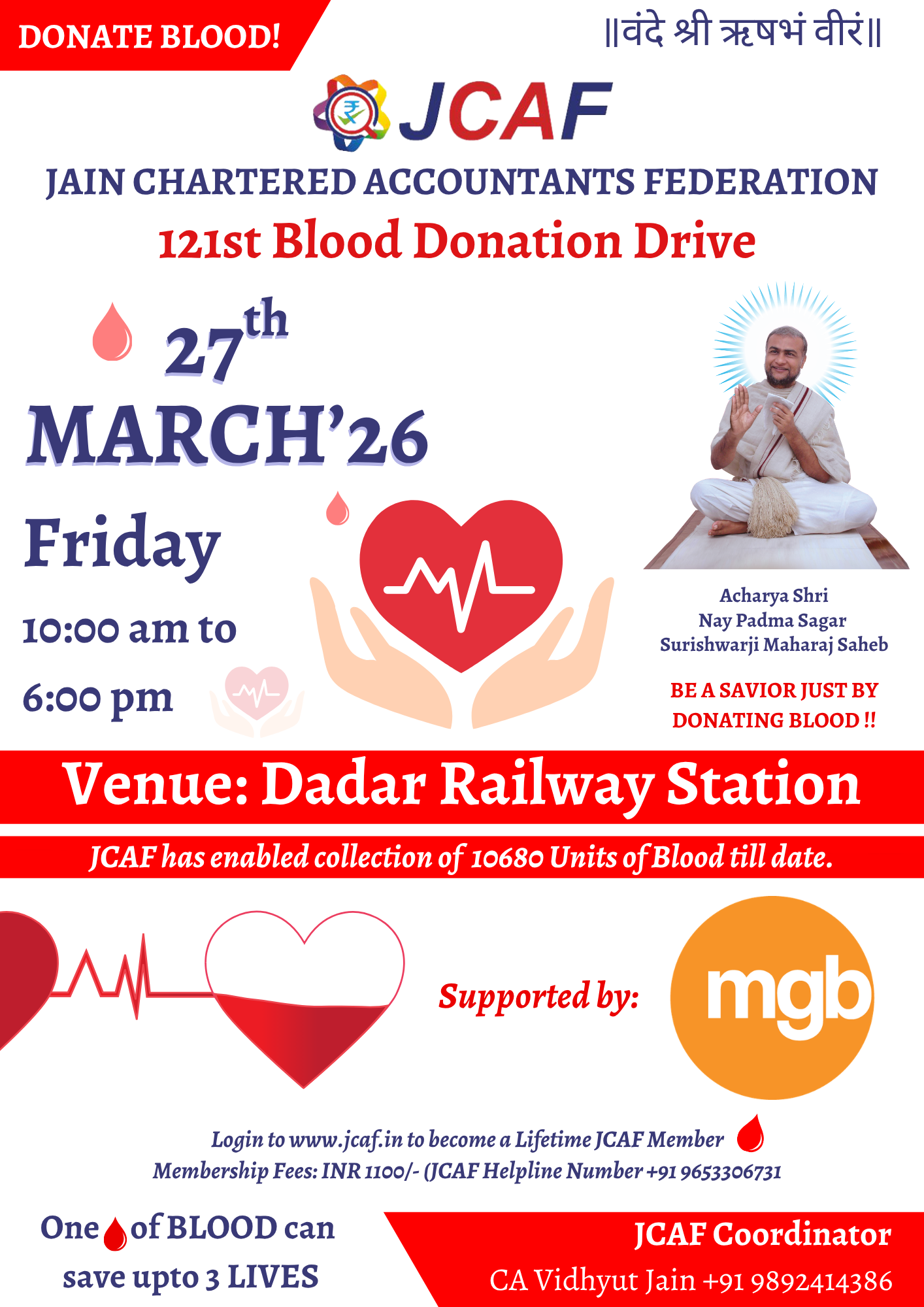 121st Blood Donation Drive Dadar Railway Station